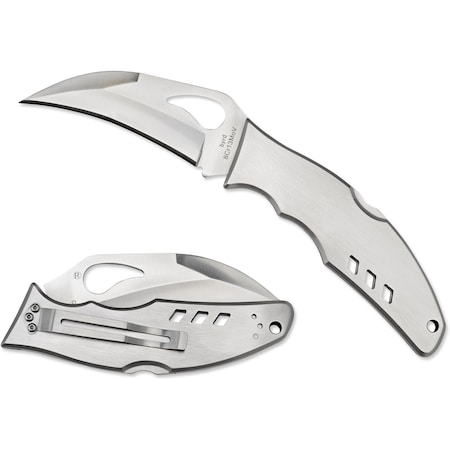 Spyderco 2024 Spyderco Crossbill Stainless Plain SPY-BY07P